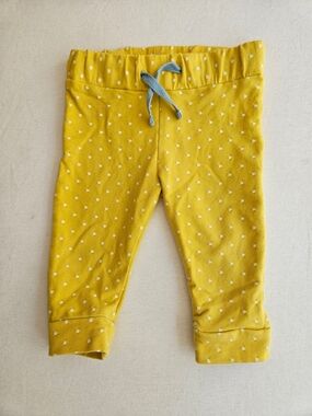 Baby Boden 6–9M Yellow Polka Dot Joggers